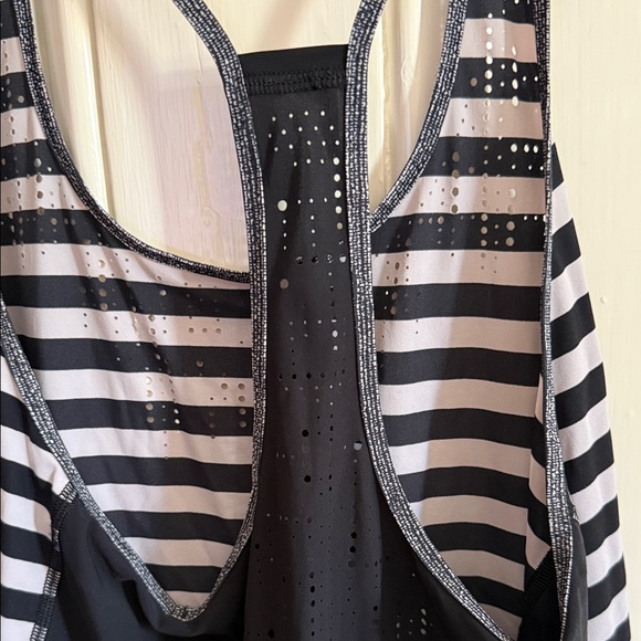 Lululemon Striped Black and White Women's Tank Top - Picture 4 of 5